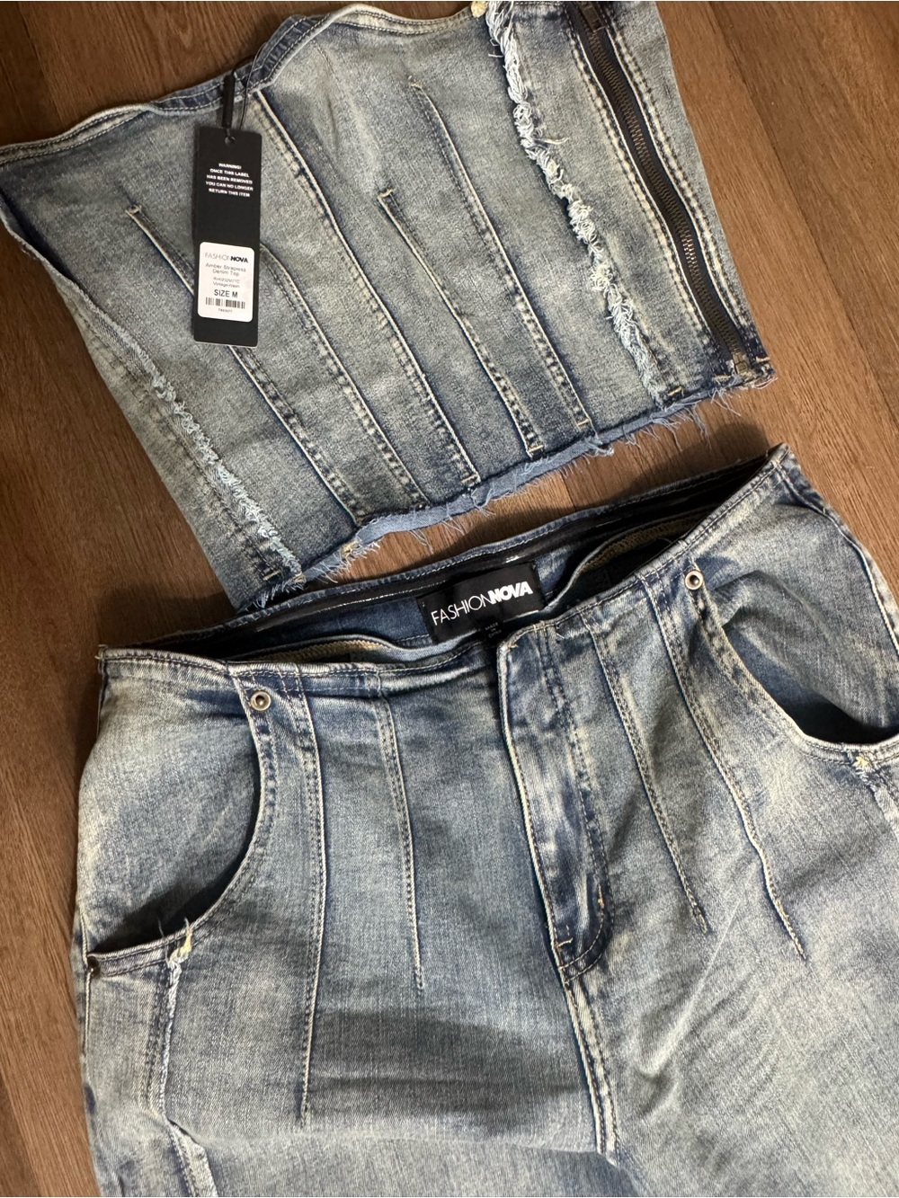 Fashion Nova Light Blue Washed Slim women's Jeans
